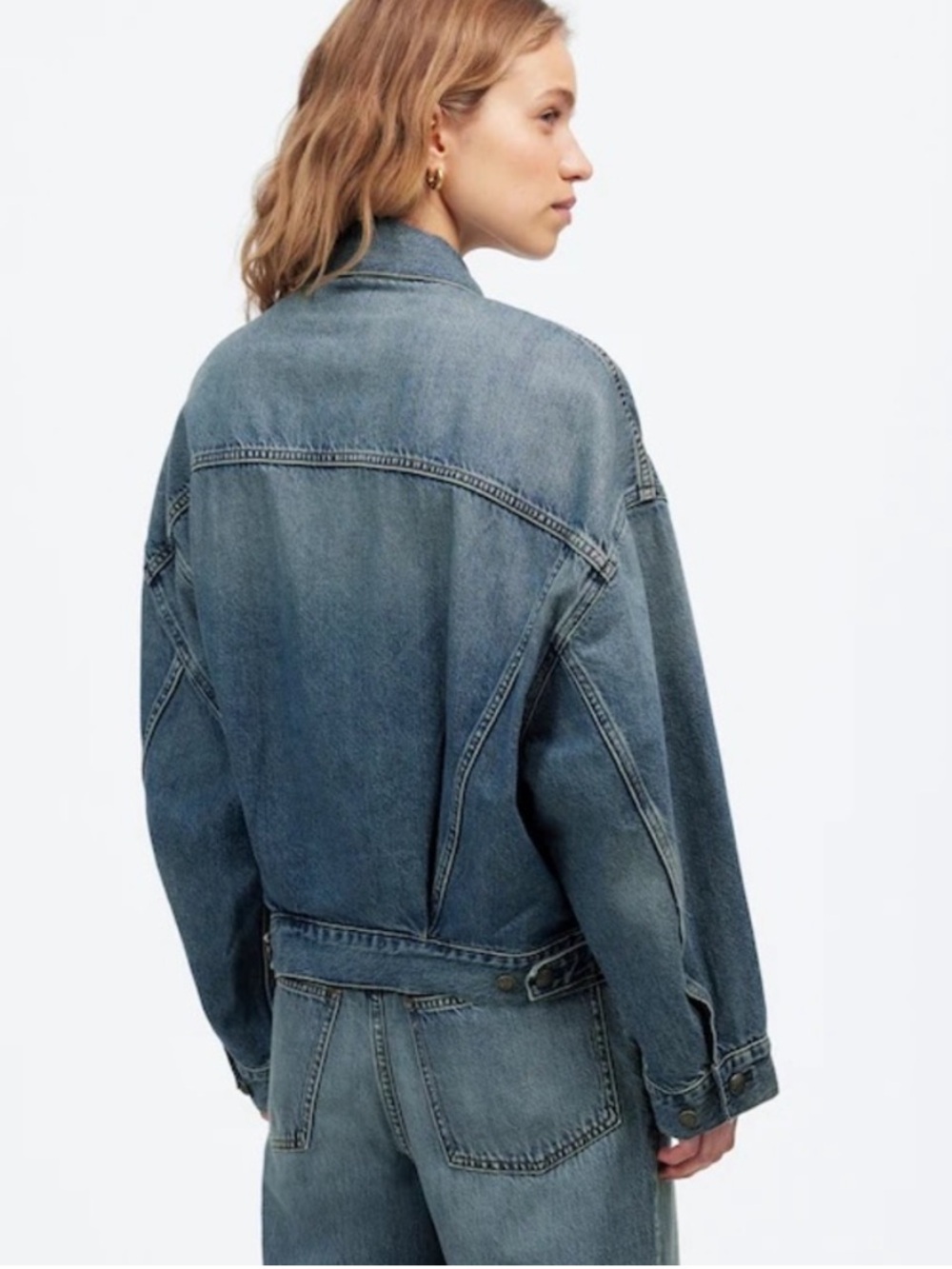 Madewell Relaxed Crop Jean Trucker Jacket in Billings Wash - Picture 2 of 6
